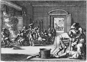 Intendant de Marillac persecuting the Protestants in Poitou in 1685, 1686