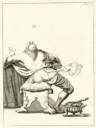 Lancing a boil on the bottom, from Exercitationes Practicae circa Medendi Methodum by Frederik Dekkers, 1694