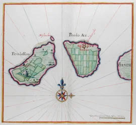 Map showing two of the Banda islands