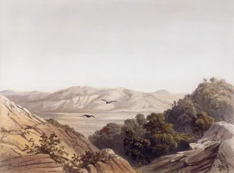 Mount Carmel, Israel, engraved by L. A Sabatier