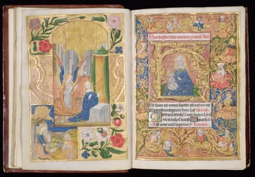 The Annunciation and Virgin and Child, miniatures from a Book of Hours, Use of Utrecht, c.1500-20