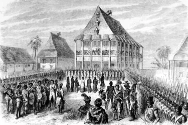 The Arrival of Madame Pfeiffer (Ida Pfeiffer) by Queen Ranavaio, 1846-1848