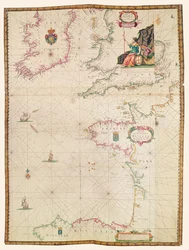 The coasts of France, England and Ireland, from Collection of Dutch Marine Maps