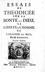 Title Page for Theodicee by Gottfried Leibniz, second edition published 1712