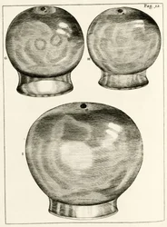 Various cupping glasses, from Exercitationes Practicae circa Medendi Methodum by Frederik Dekkers, 1694