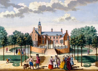 View of Adrichem House, from Het Zeganpralent Kennemerlant by Hendrick de Leth and Matthias Brouerius Van Nidek, published c.1700-1730