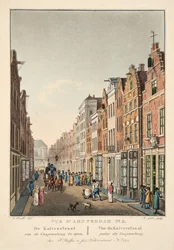 View of Amsterdam No.2. De Kalverstraat from the Gappersteeg. View of Kalverstraat from Gaapersteeg
