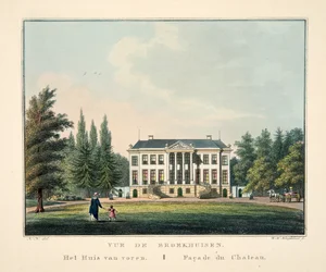 View of Broekhuisen. The House from the Front. Facade of the Chateau