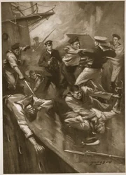 Hand-to-hand fight on board 