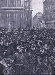 The CIVs Marching Down Ludgate Hill, on the Way to the Mansion House to Waterloo Station