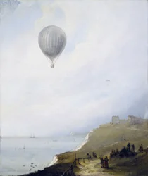 Balloon Over Cliffs, Dover, 1840