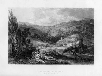 The Mount of Olives, Israel, 1841