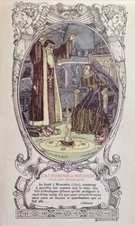 The Astrologer, Cosimo Ruggieri Predicting the Death of a Queen for Catherine de Medici in 1577, from an Almanac