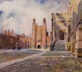 Eton: The Schoolyard, Chapel Steps, and Lupton