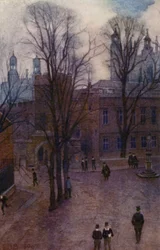 Eton: Upper School and Long Walk from Common Lane House