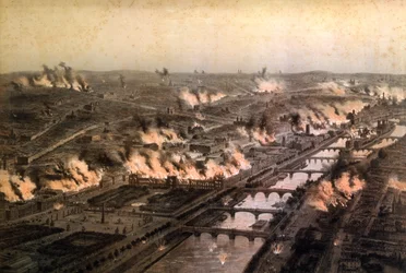 Panorama of the Fires in Paris during the Commune, May 1871