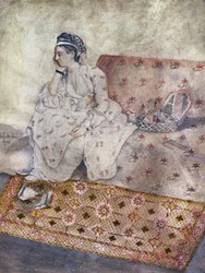 Portrait of Mary Gunning, Countess of Coventry, after a drawing by Jean-Etienne Liotard, 1755