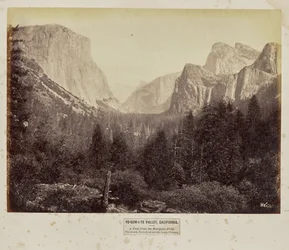 Yosemite Valley, California. A View from the Mariposa Trail. Tis-sa-ack, Tu-toch-ah-nu-lah, Loya, Pohono
