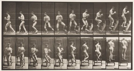 Plate 151. Descending Step Ladder, Turning Around, Rock in Hands