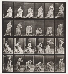 Rising from Chair, Stooping and Lifting Handkerchief