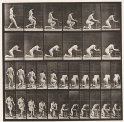 Kneeling, Elbows on Chair, Hands Clasped