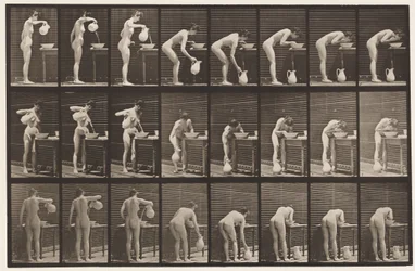 Plate 413. Pouring Water in Basin and Washing Face