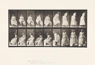 Plate 422. Toilet; Putting on Shoes and Rising from Chair, 1885