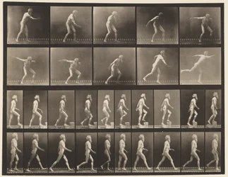 A, Throwing Disk; B, Ascending Steps; C, Walking