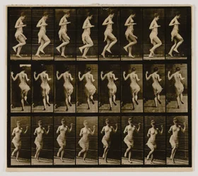 Woman Ricochetting on One Foot, from the Book Animal Locomotion