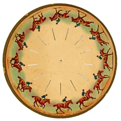 Zoopraxiscope disc showing a galloping horse, 1893