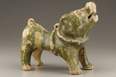 Tomb figure of a barking dog