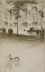 A town square, illustration for 