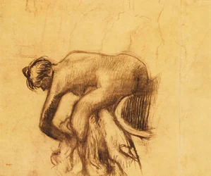 After the Bath, Woman drying herself
