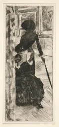 At the Louvre: Painting (Mary Cassatt)