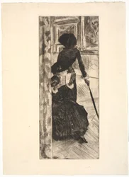 At the Louvre: Painting (Mary Cassatt)