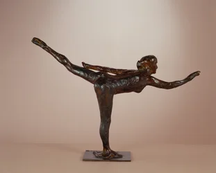 Dancer: Arabesque on Right Leg, Left Arm in Line