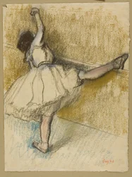 Dancer Stretching at the Bar