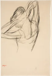 Dancer, Half-Body, Arms Crossed Behind Her Head, c.1890