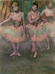 Dancers Wearing Salmon Coloured Skirts