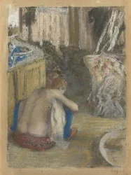 Nude Woman Squatting, Seen from Behind, c. 1876
