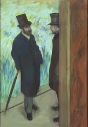 Friends at the Theatre, Ludovic Halevy (1834-1908) and Albert Cave (1832-1910) 1878-79