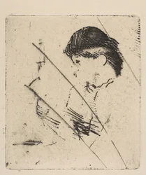 Head and Shoulders of a Young Woman in Profile I