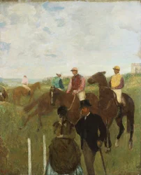 Jockeys at the Racecourse