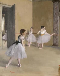 The Dance Foyer at the Opera on Rue Le Peletier