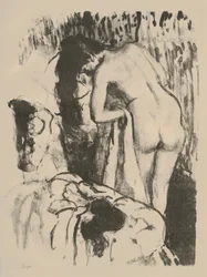 Nude Woman Standing, Drying Herself, c. 1891-92