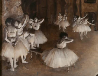 Rehearsal of a Ballet on Stage