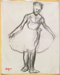 Standing Dancer Holding Tutu