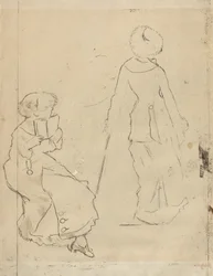 Study for Mary Cassatt at the Louvre (verso)
