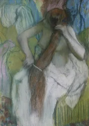 Woman Combing her Hair