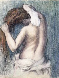 Woman Drying Herself